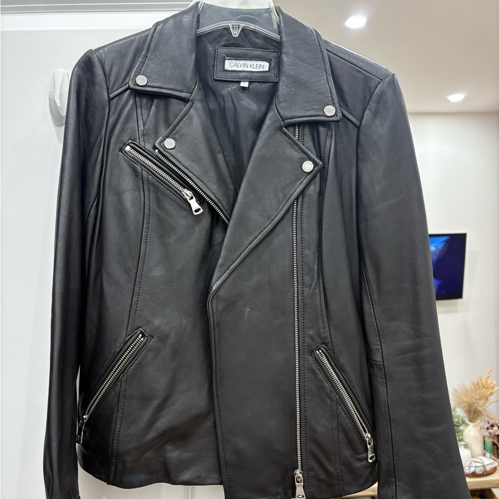 Calvin Klein Women's Black Leather Jacket